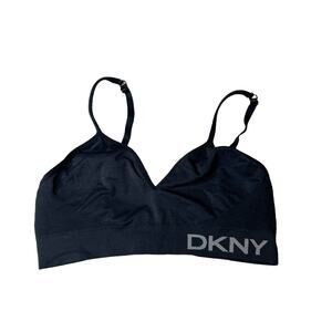 DKNY Black Wireless Seeamless Bralette No Padding Size Medium